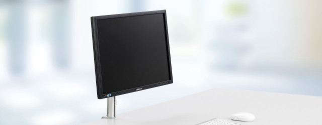 The ideal solution to tilt, turn, and easily adjust the height of a single monitor for the perfect ergonomic fit.