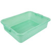 5-inch deep Traex® Color-Mate™ green food storage drain box set with recessed lid
