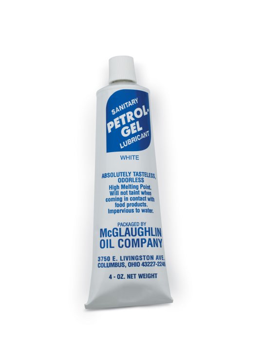 All-purpose petrol gel lubricant for manual food processors