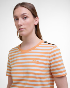 Ferryside Striped T-Shirt Papaya/Cloud