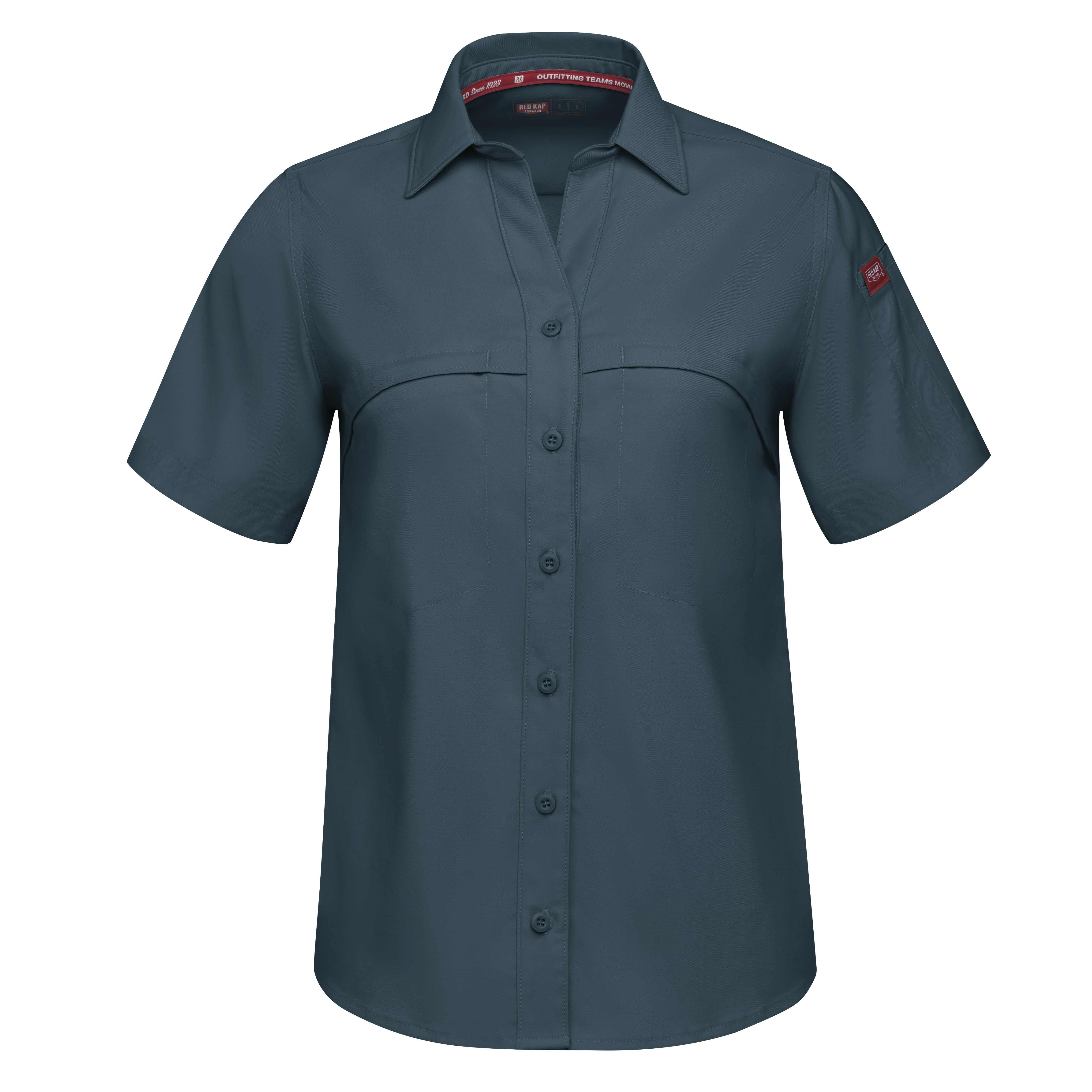 Women‘s Cooling Short Sleeve Work Shirt-Red Kap