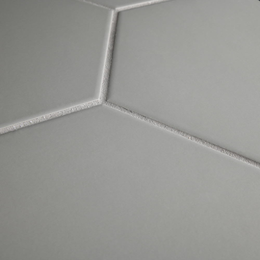 Textile Basic Hex Silver 8-5/8 in. x 9-7/8 in. Porcelain Floor and Wall Tile
