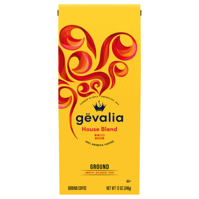Gevalia House Blend Medium 100% Arabica Ground Coffee, 12 oz Bag