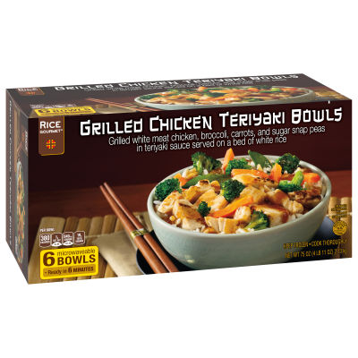 Rice Gourmet Grilled Chicken Teriyaki Bowls, 6 ct Box