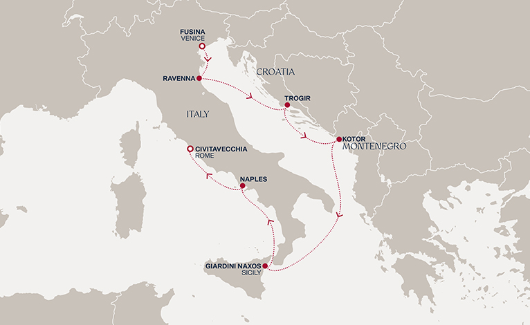 Itinerary map
