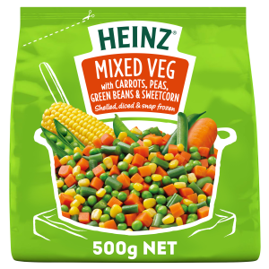  Heinz® Frozen Mixed Veg with Carrots, Peas, Green Beans & Sweetcorn 500g 