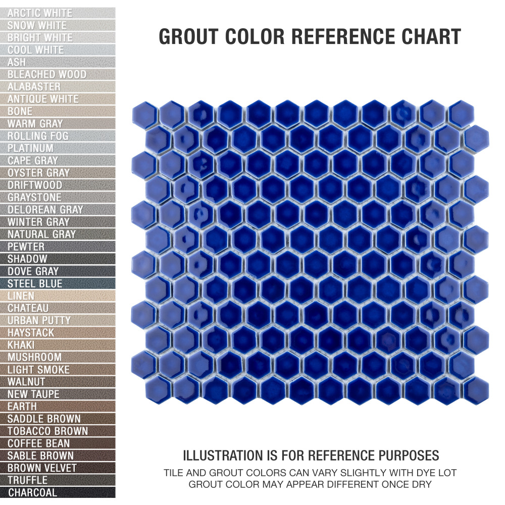 Metro Ion 1″ Hex Sapphire 10-1/4 in. x 11-7/8 in. Porcelain Mosaic Tile