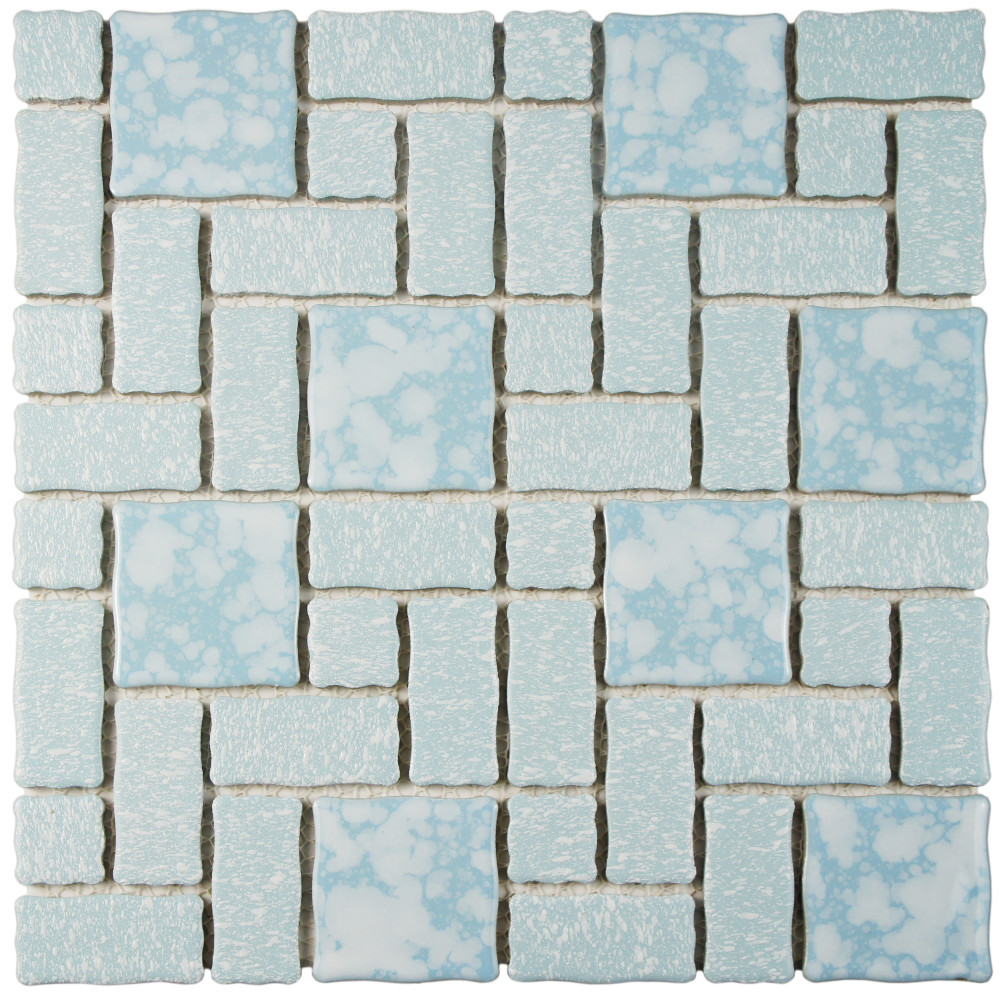 Academy Blue 11-7/8 in. x 11-7/8 in. Porcelain Mosaic Tile