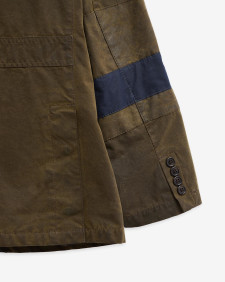 Barbour Re-Loved Lutz Waxed Jacket - Size L Olive