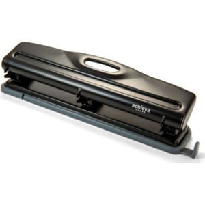 Economy 3 Hole Punch, 12 Sheet Capacity, Black
