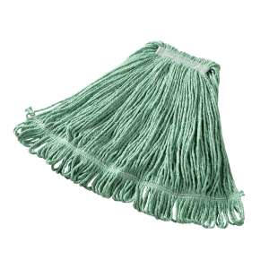 Rubbermaid Commercial, Super Stitch®, 24oz, Looped-End, 1" Headband, Blend, Green, Wet Mop