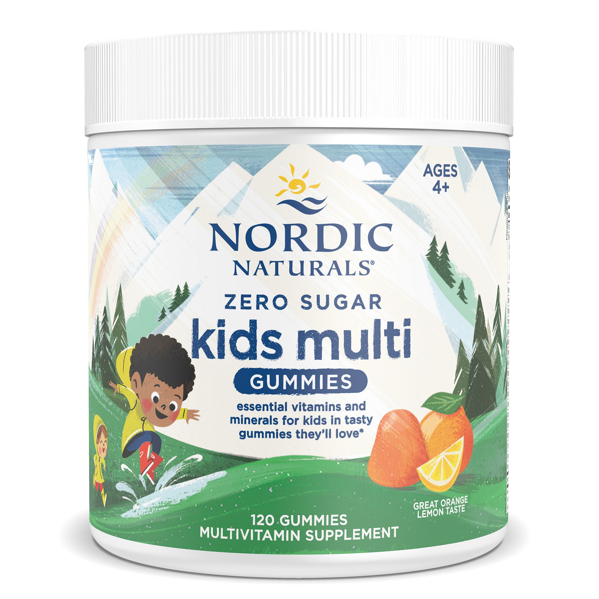 Nordic Naturals® Zero Sugar Kids Multi Dietary Supplement, Orange Lemon Flavor