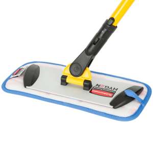 Rubbermaid Commercial, HYGEN, Microfiber Hook & Loop Mop, 11"W, Blue