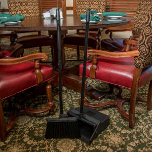 Carlisle, Duo-Pan, Black, 12", Dust Pan with Broom