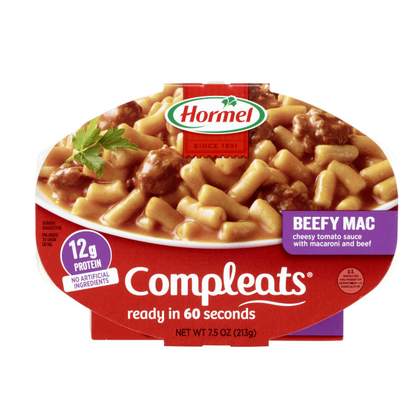 HORMEL(r) COMPLEATS(r) Beefy Mac and Cheesee 7/7.5OZ . C1CB - Front Center Inner Pack (Hi Res)