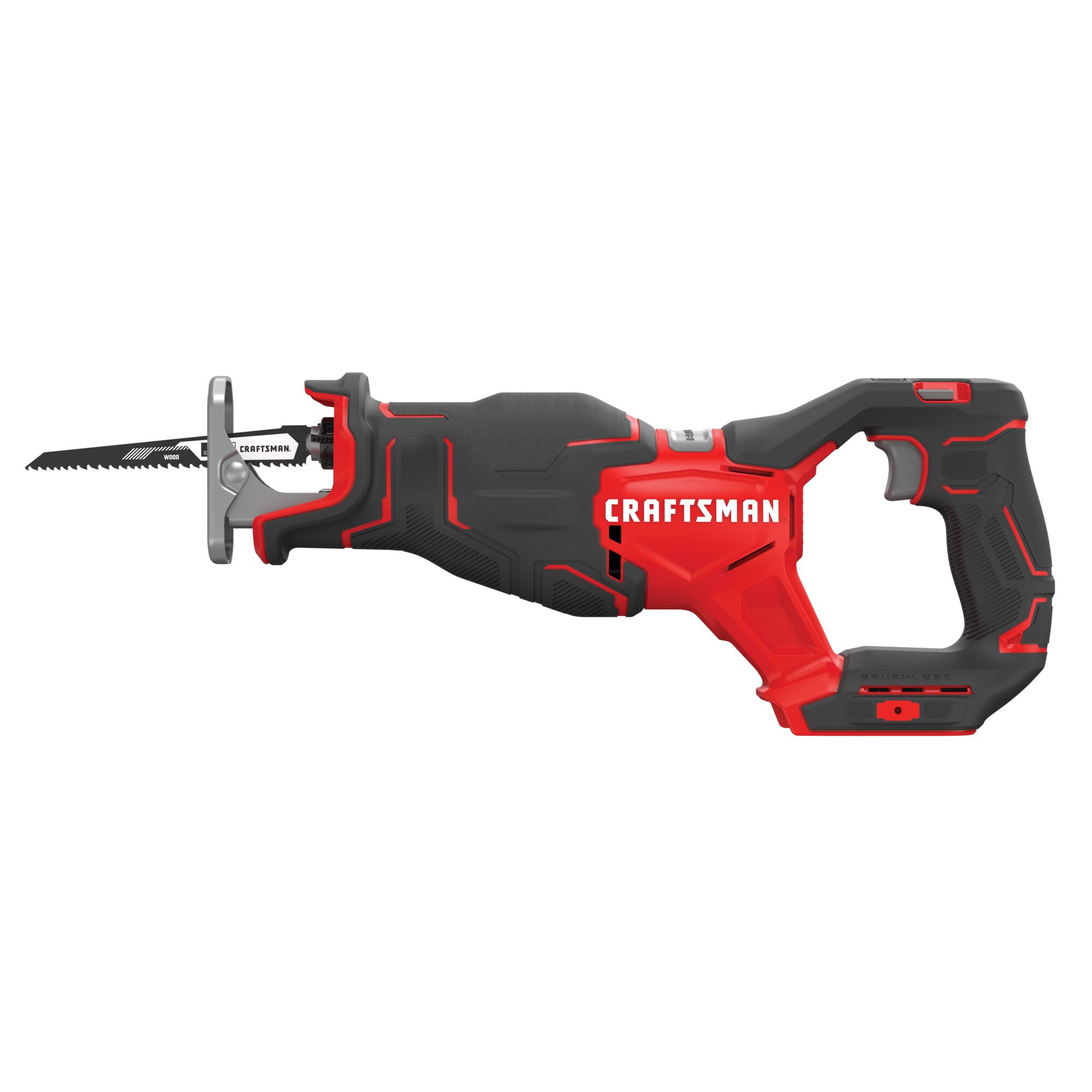 View of CRAFTSMAN Reciprocating Saw on white background
