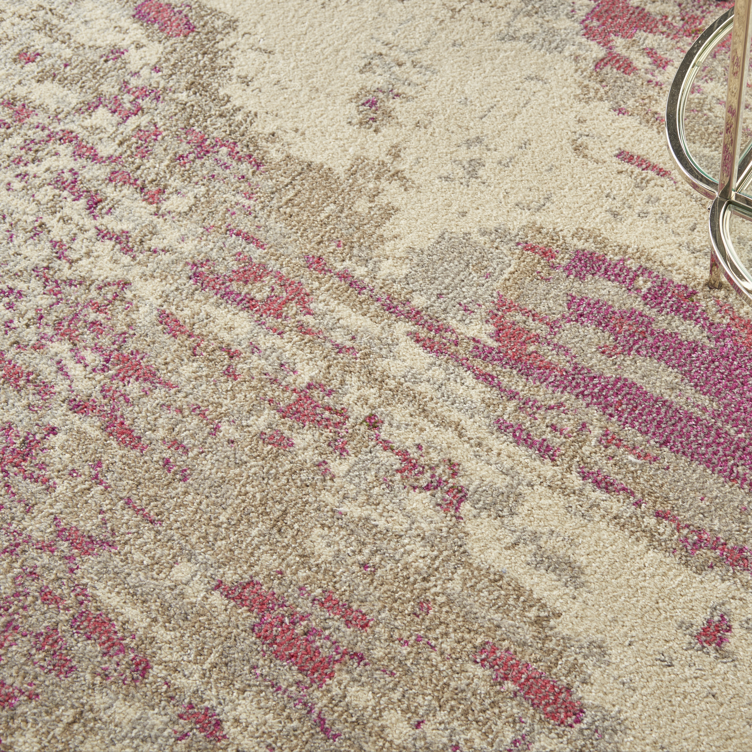 Nourison Celestial 6'7" x 9'7" Ivory Pink Modern Indoor Rug