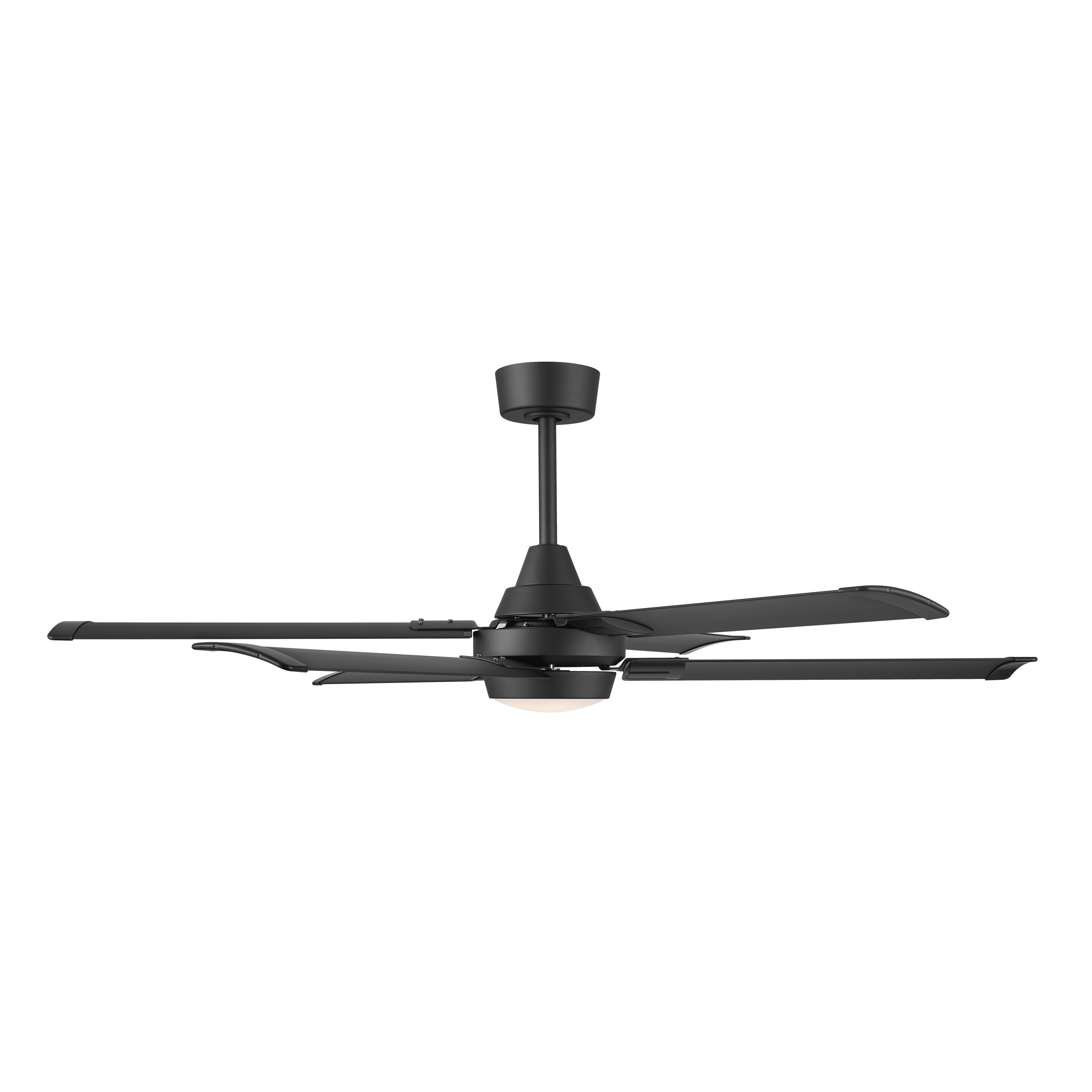 56" 6-Blade 5CCT LED Smart  Ceiling Fan - Coal and Coal Blades with White Lens - alternate view