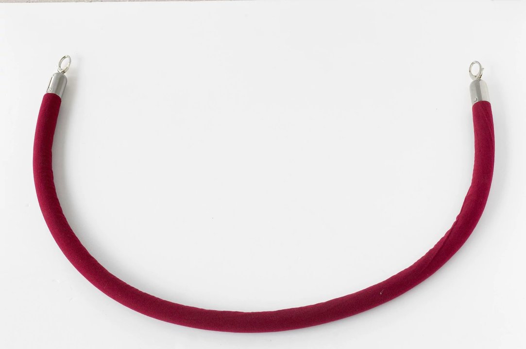 Cuerda de hormigón 150 cm de tela roja con extremos cromados
