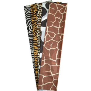 Non Bleeding Animal Skins Designs Tissue Paper, 5 Designs, 20" x 30", 20 Sheets