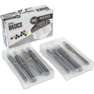 BASICS Brush Class Pack, Assorted Brush Types and Sizes, Set of 96