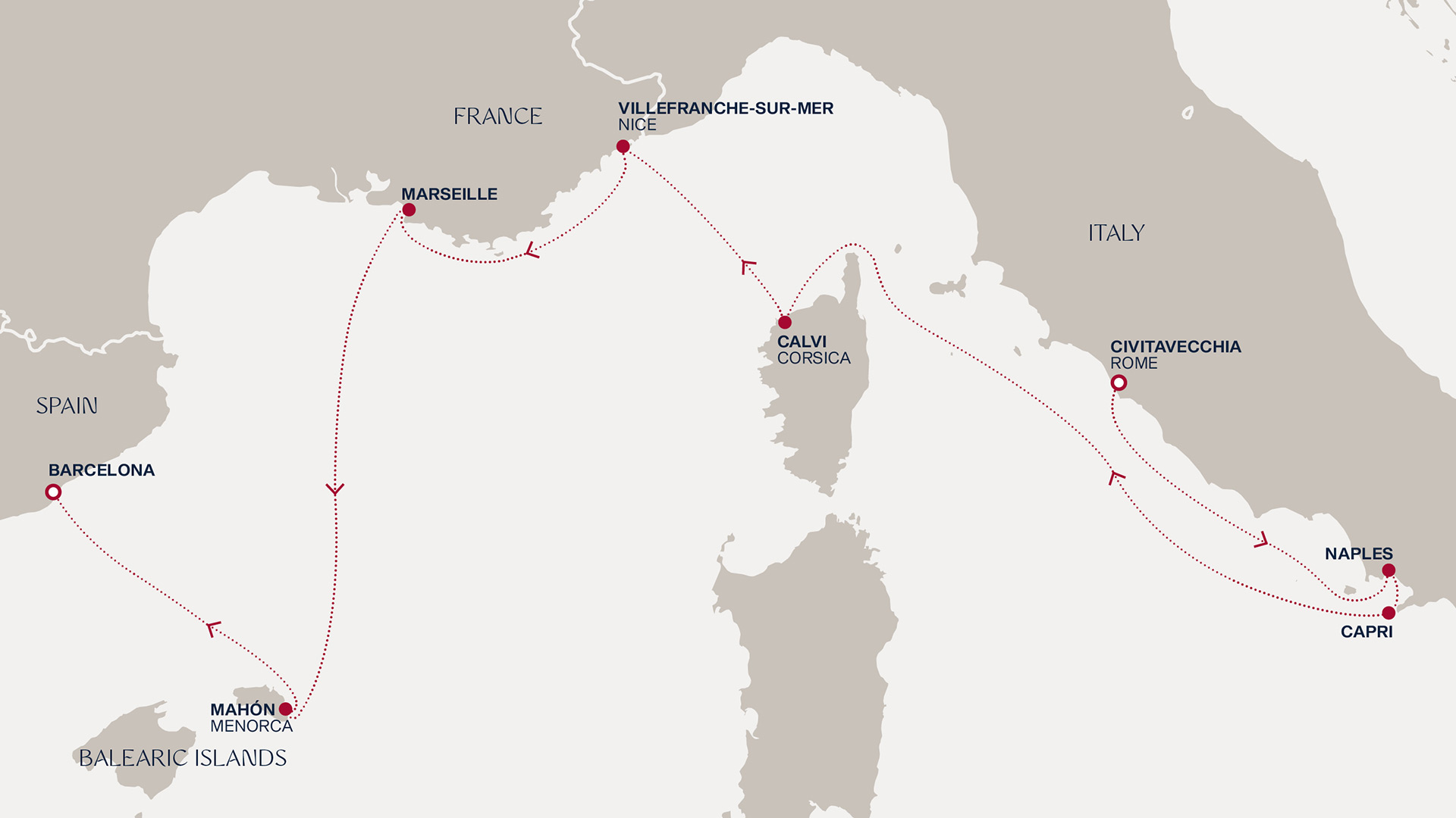 Itinerary map