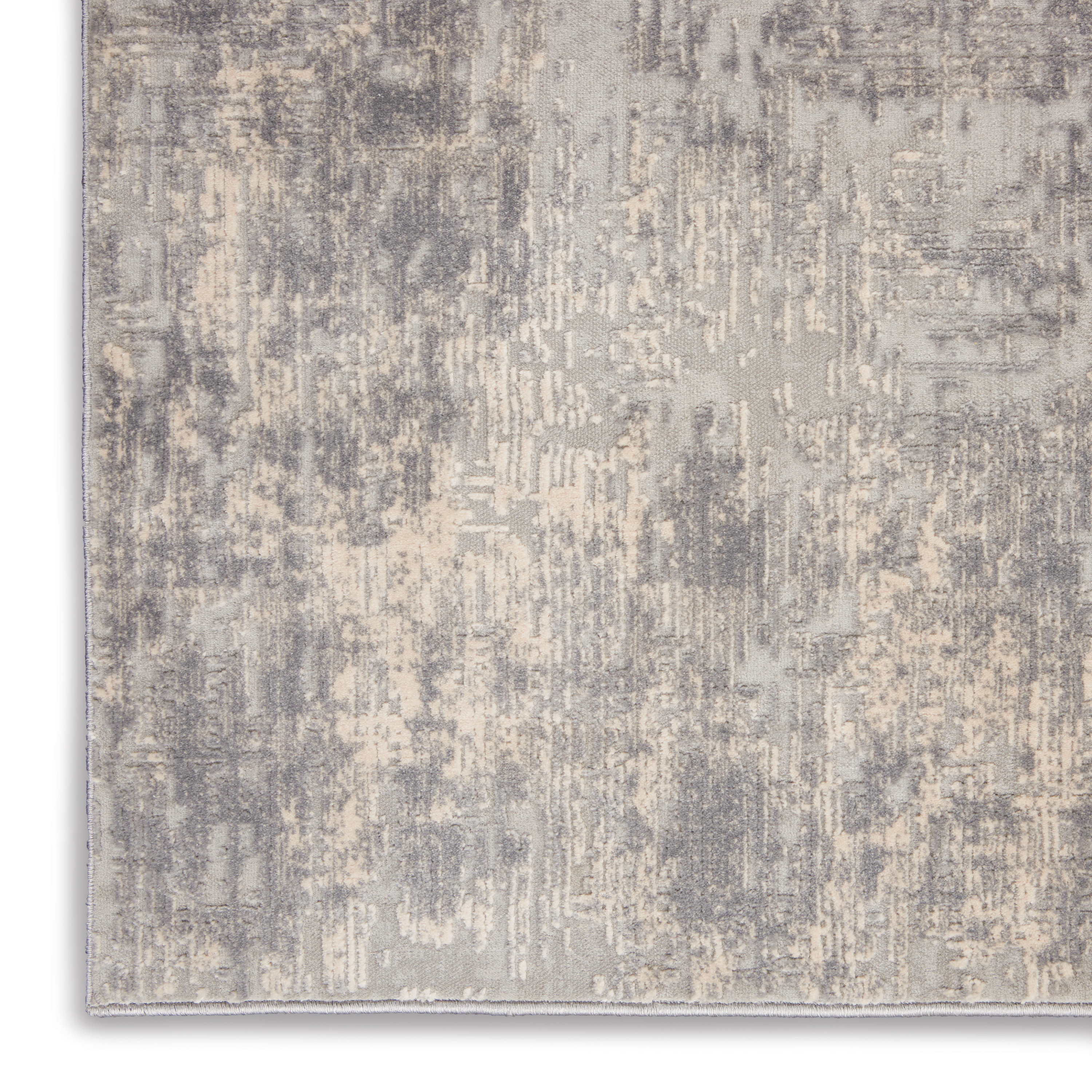 Nourison Rustic Textures 3'11" x 5'11" Ivory/Silver Modern Indoor Rug