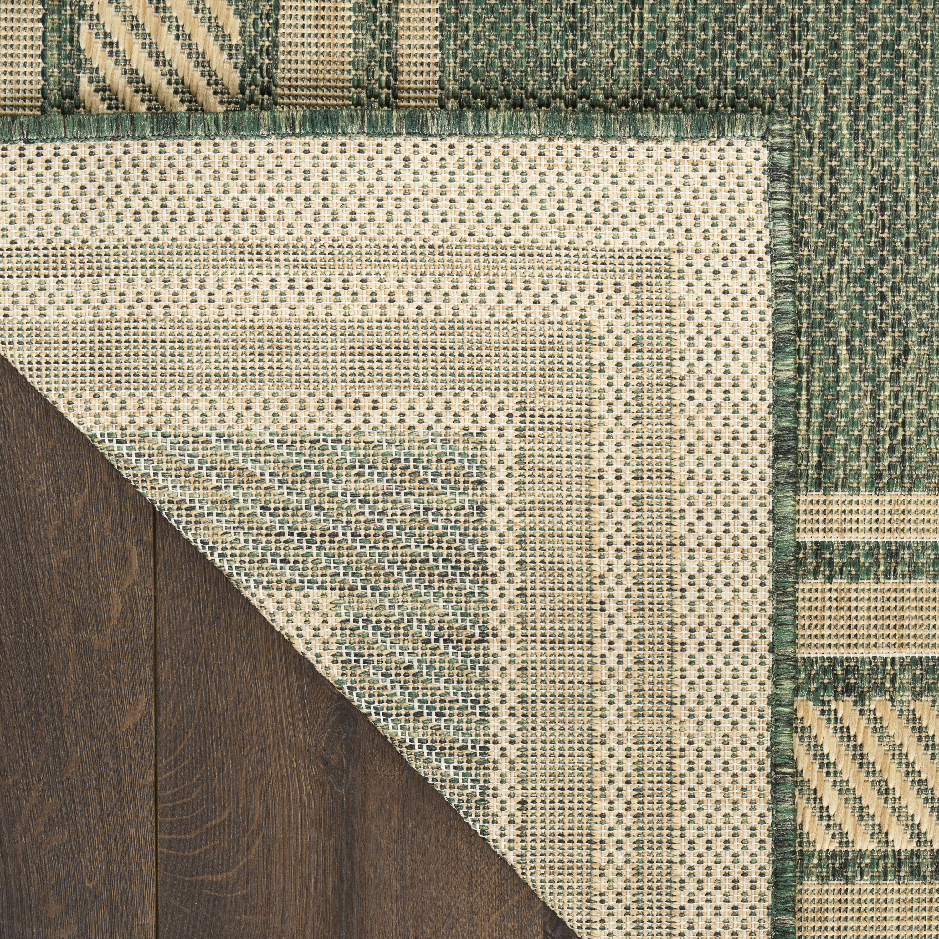 Nourison Horizon Indoor/Outdoor 5' x 7' Green Modern Rug
