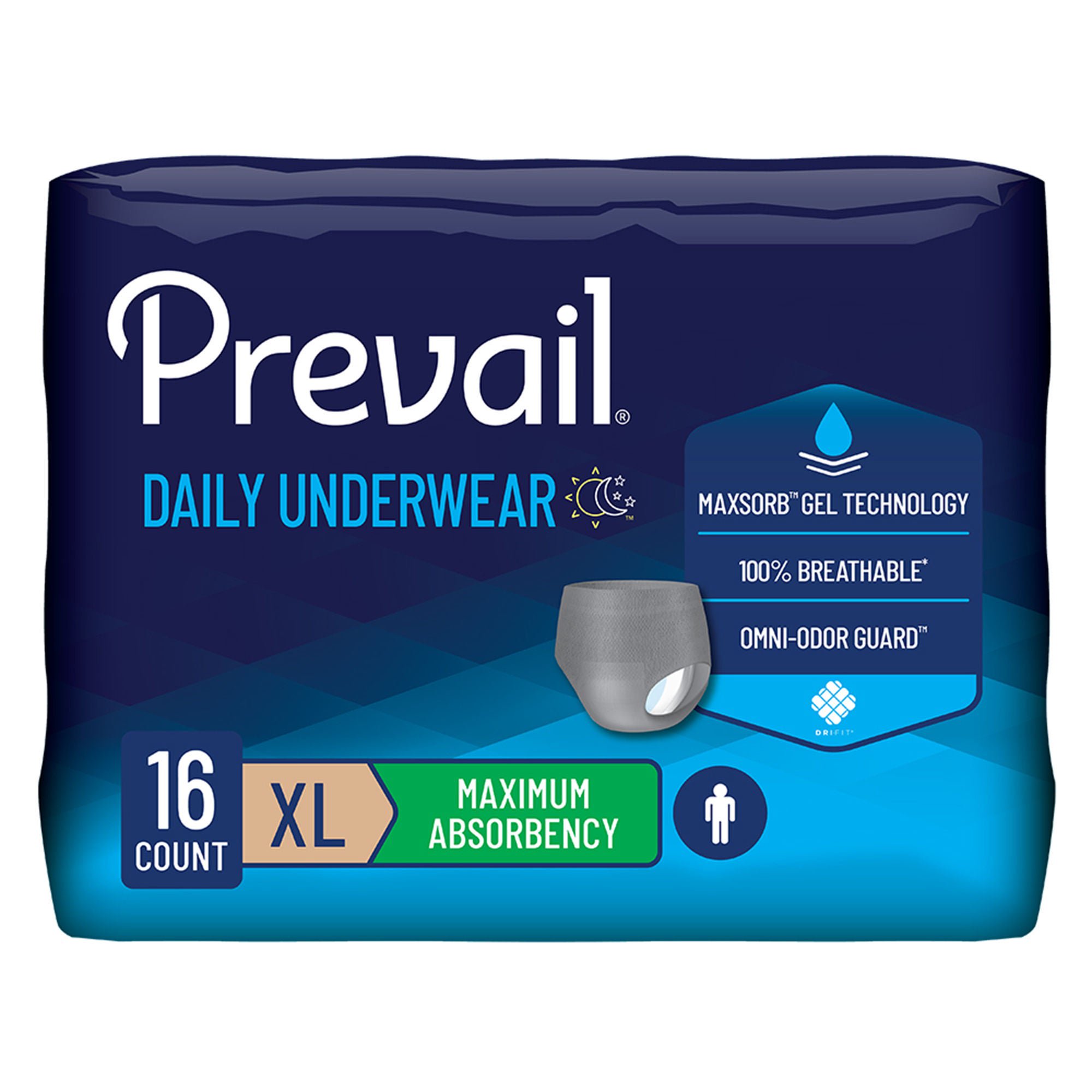 Prevail® Daily Underwear Maximum Absorbent Underwear, Extra Large