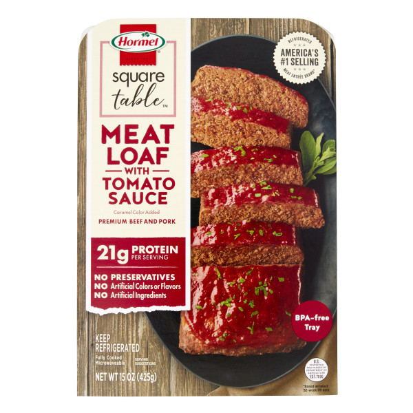 HORMEL(r) SQUARE TABLE(tm) Homestyle Meatloaf with Tomato Sauce Case					 6/15 . C1CB - Front Center Inner Pack (Hi Res)