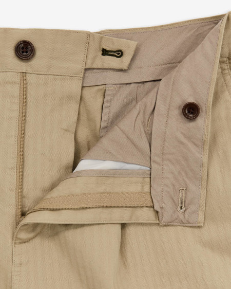 Herringbone Cotton Trousers