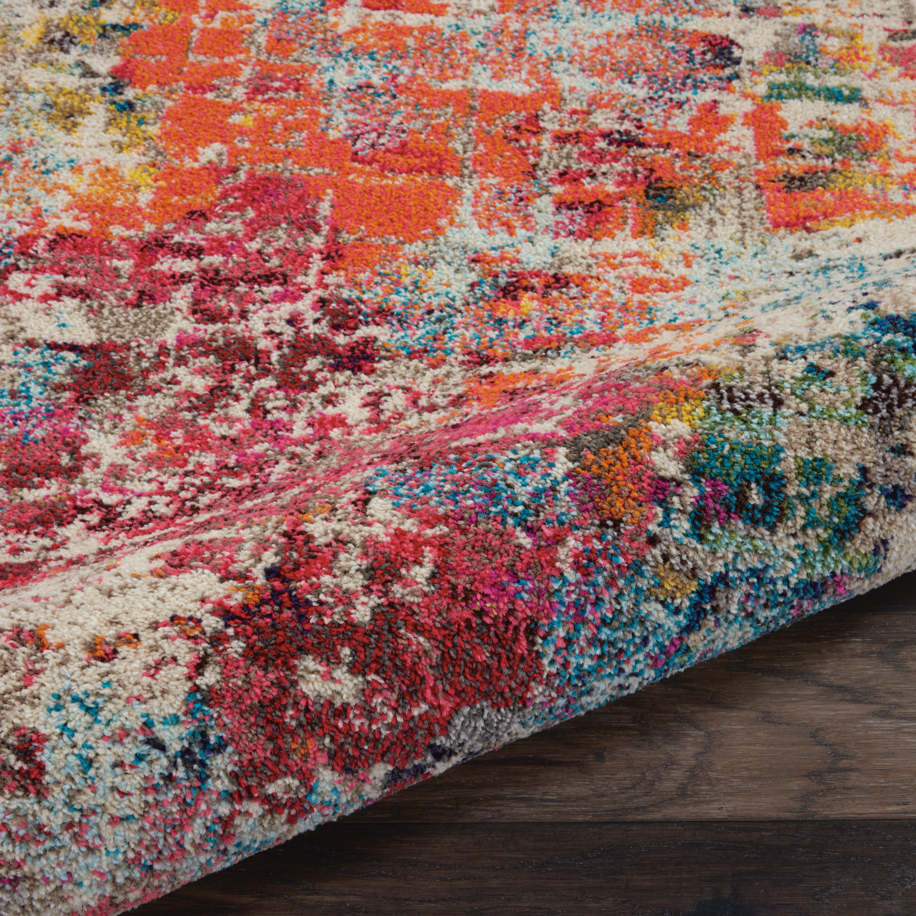Nourison Celestial 3'11" x 5'11" Pink Multicolor Modern Indoor Rug