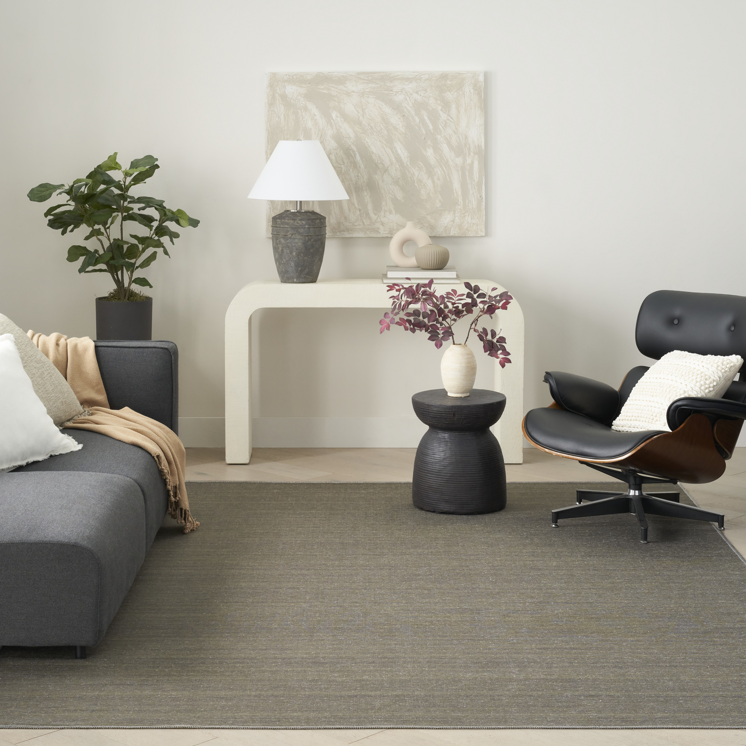 Nourison Washable Essentials 9'2" x 12' Green Modern Indoor Rug