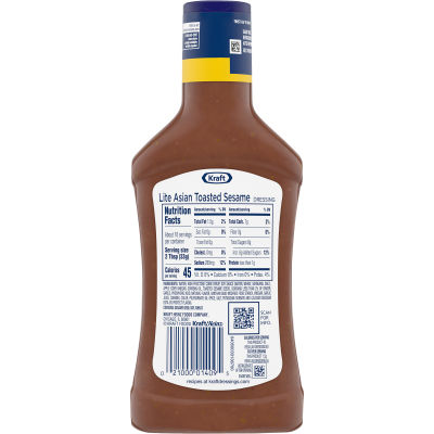 Kraft Asian Toasted Sesame Lite Dressing, 16 fl oz Bottle