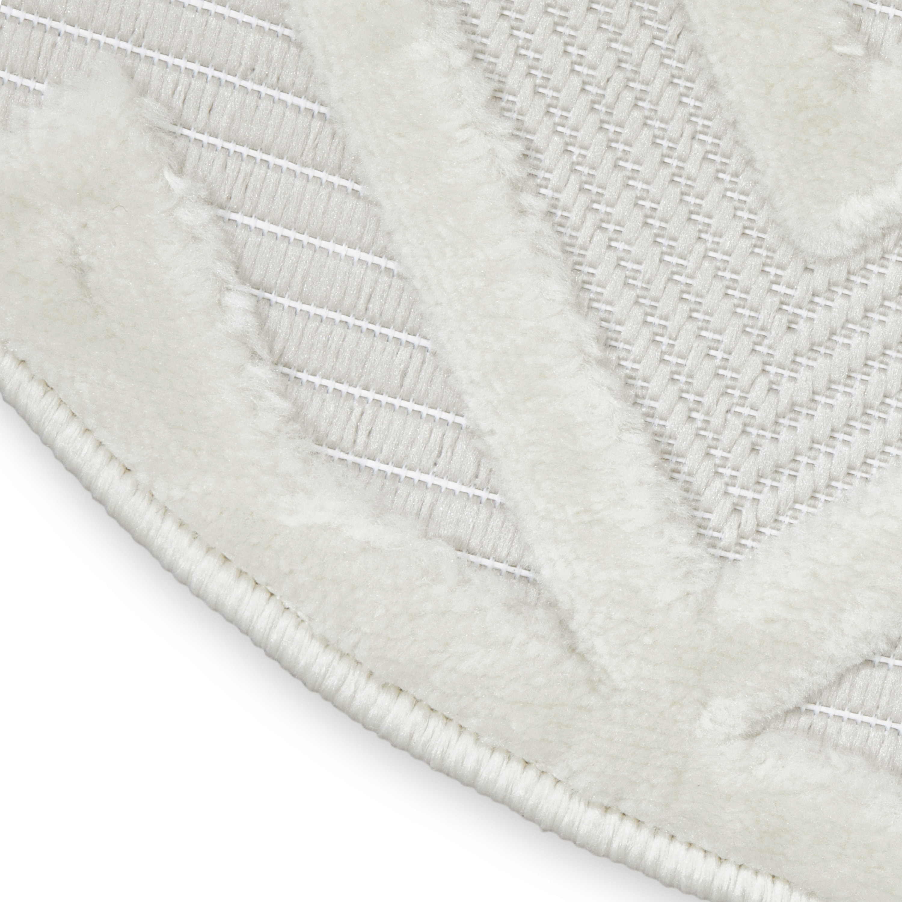 Nourison Versatile 8' x Round Ivory White Modern Rug