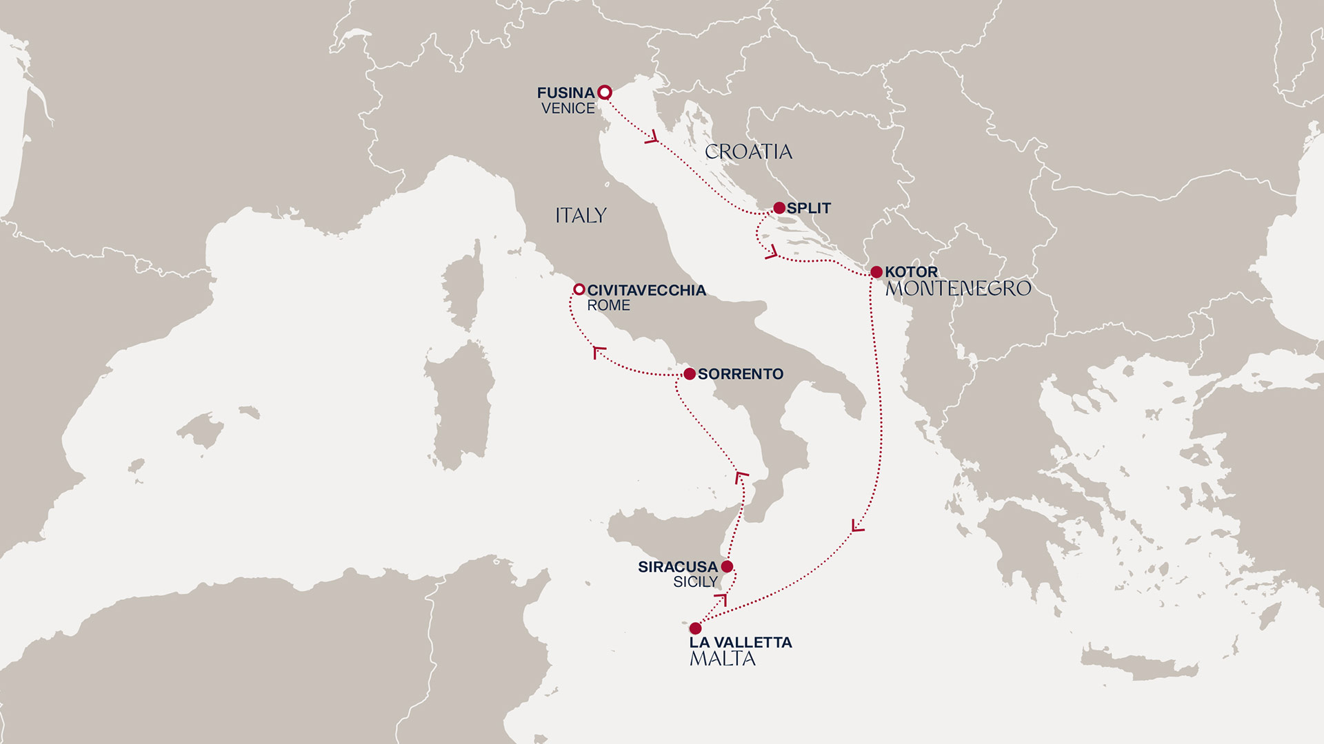 Itinerary map