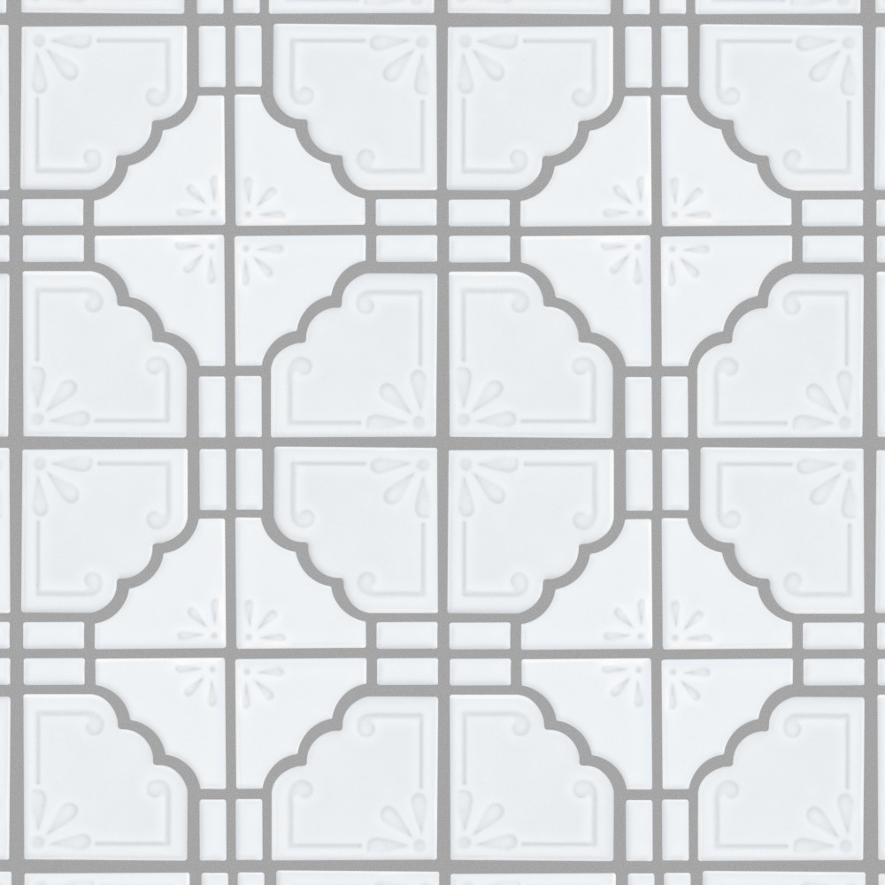 Moonbeam Matte White 11.88x11.88 Square Porcelain Floor and Wall Digital Pattern