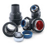 Plasti-Bond RedH<sub>2</sub>ot Liquid Tight Connector, PVC-Coated Steel, Straight, Insulated Throat, 2 in.
