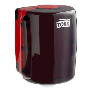Tork, M2 Perfomance,  Center Pull Towel Dispenser, Black/Red