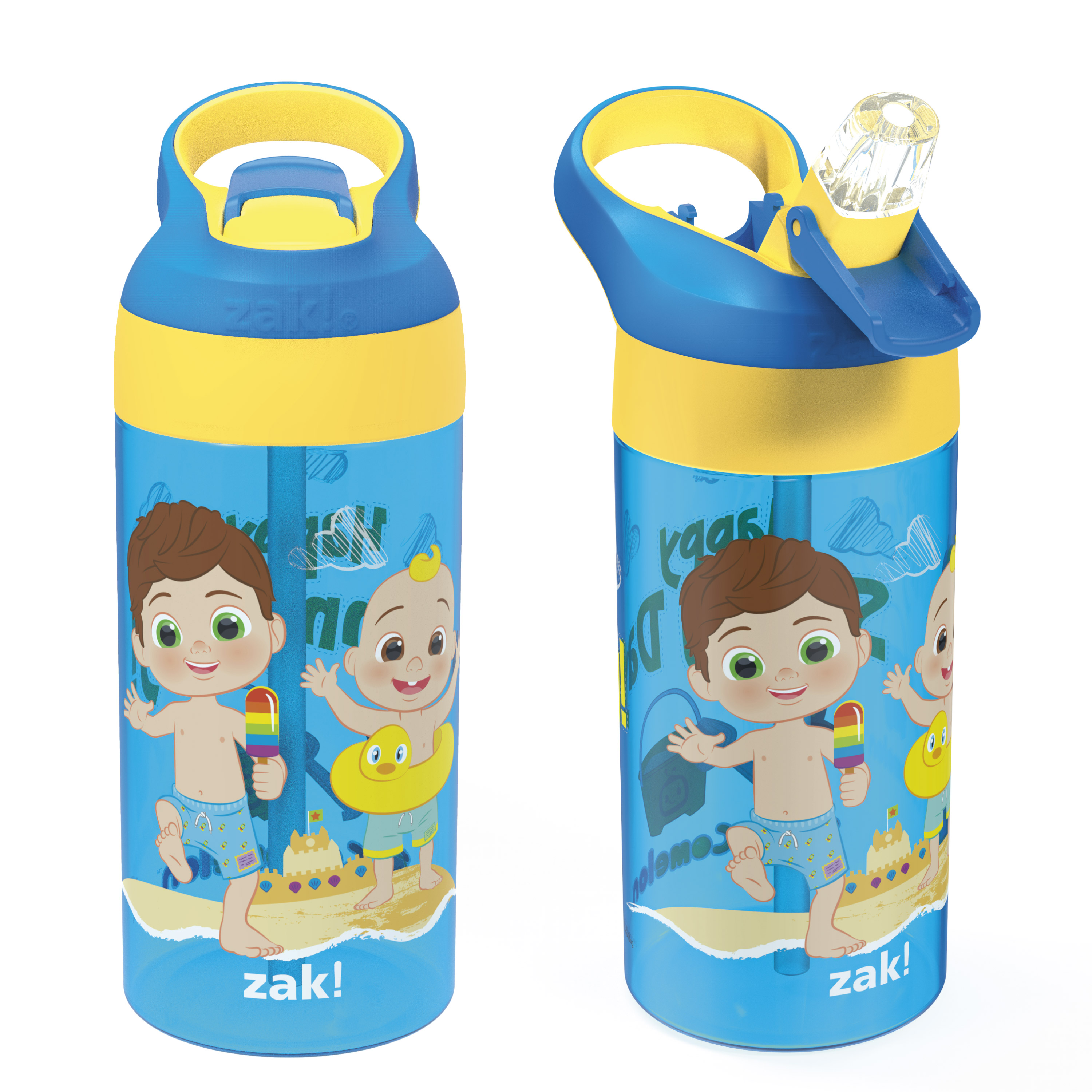 CoComelon 17.5 ounce Water Bottle, Happy, Sunny Day!, 2-piece set slideshow image 1