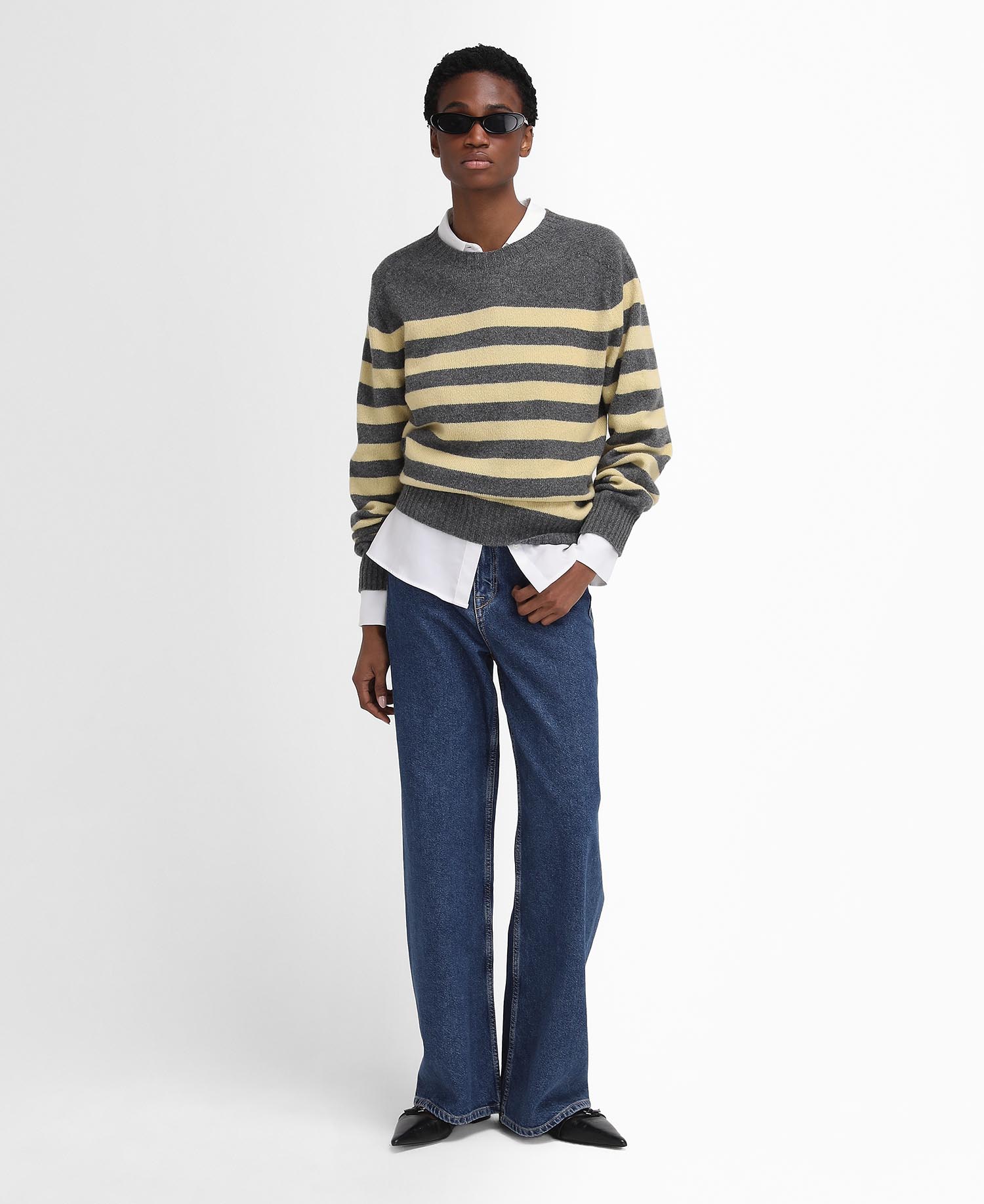 Barbour The Edit by Alexa Dominic Striped Crew Neck Jumper image number 1