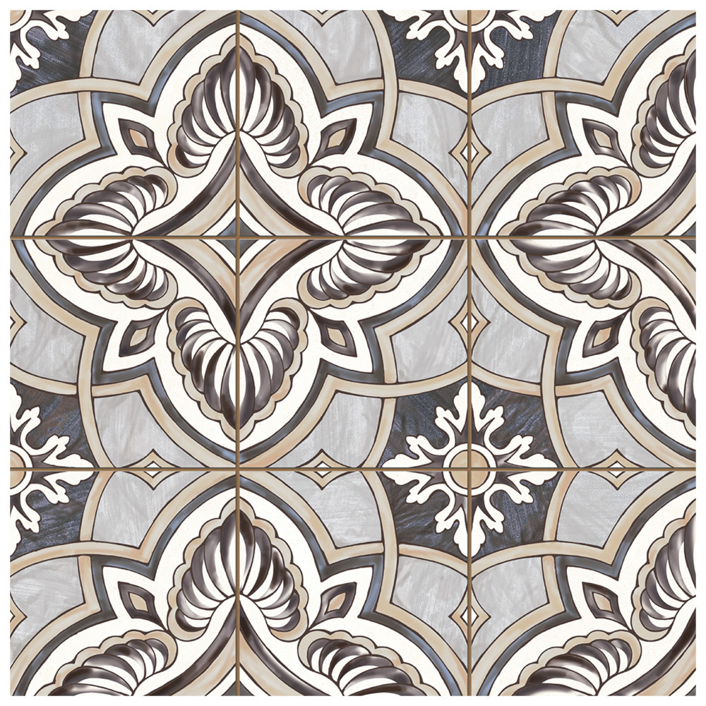 Harmonia Grove Grey 13 in. x 13 in. Ceramic Floor and Wall Tile