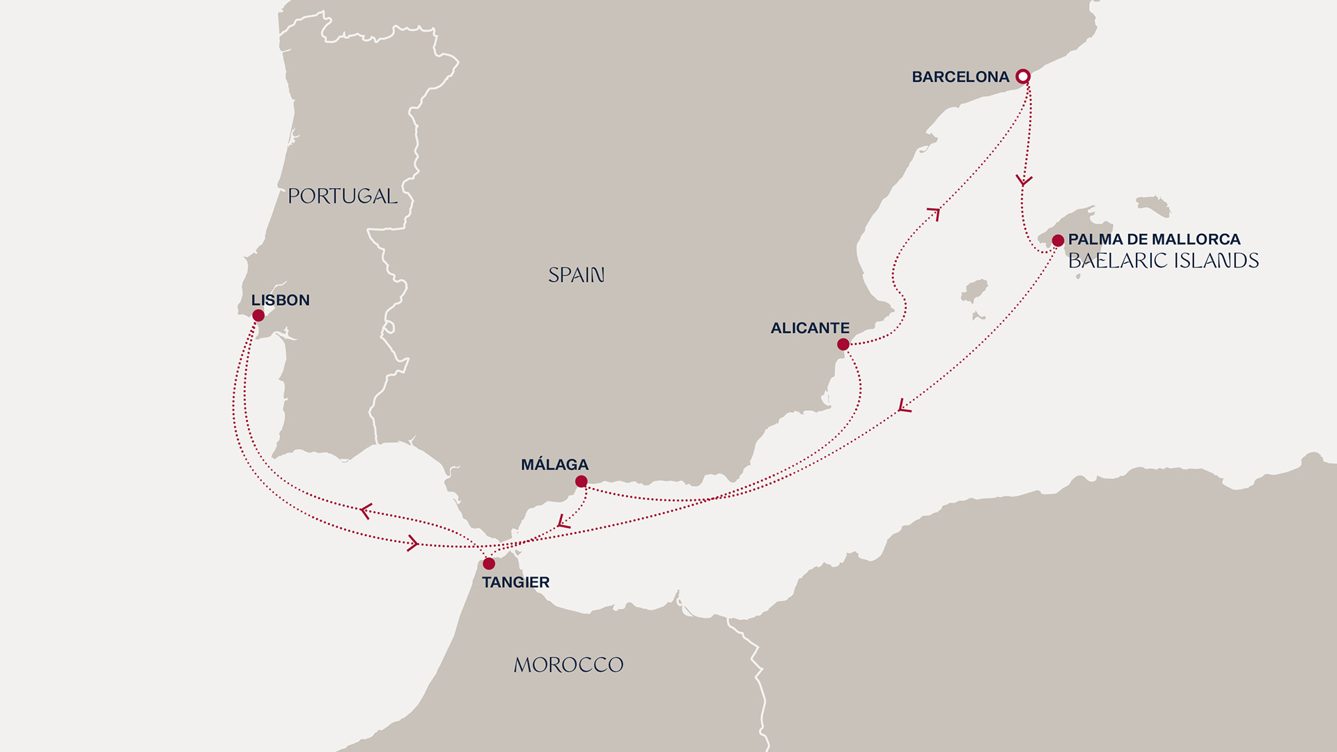 Itinerary map