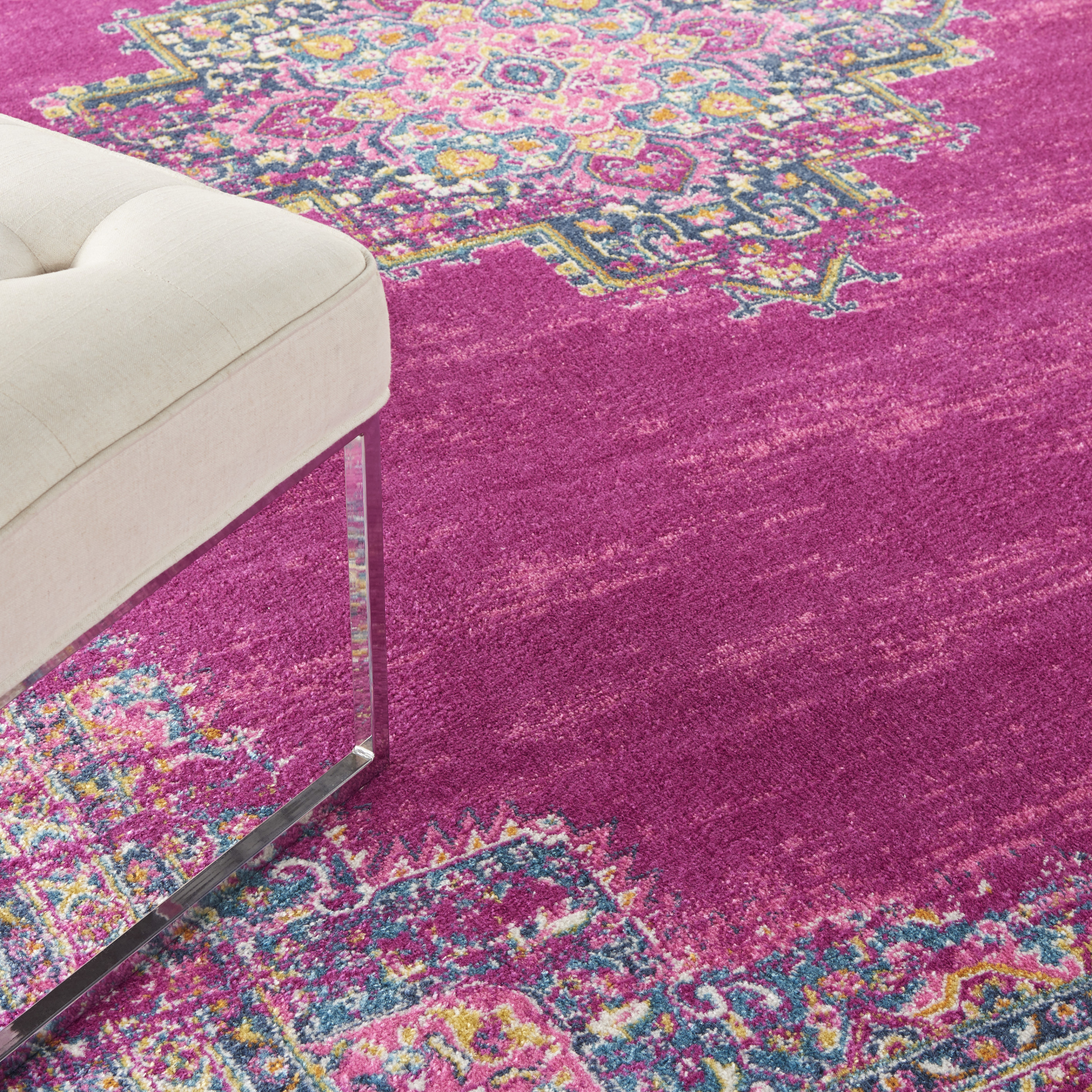 Nourison Passion 12' x 18' Fuchsia Bohemian Indoor Rug