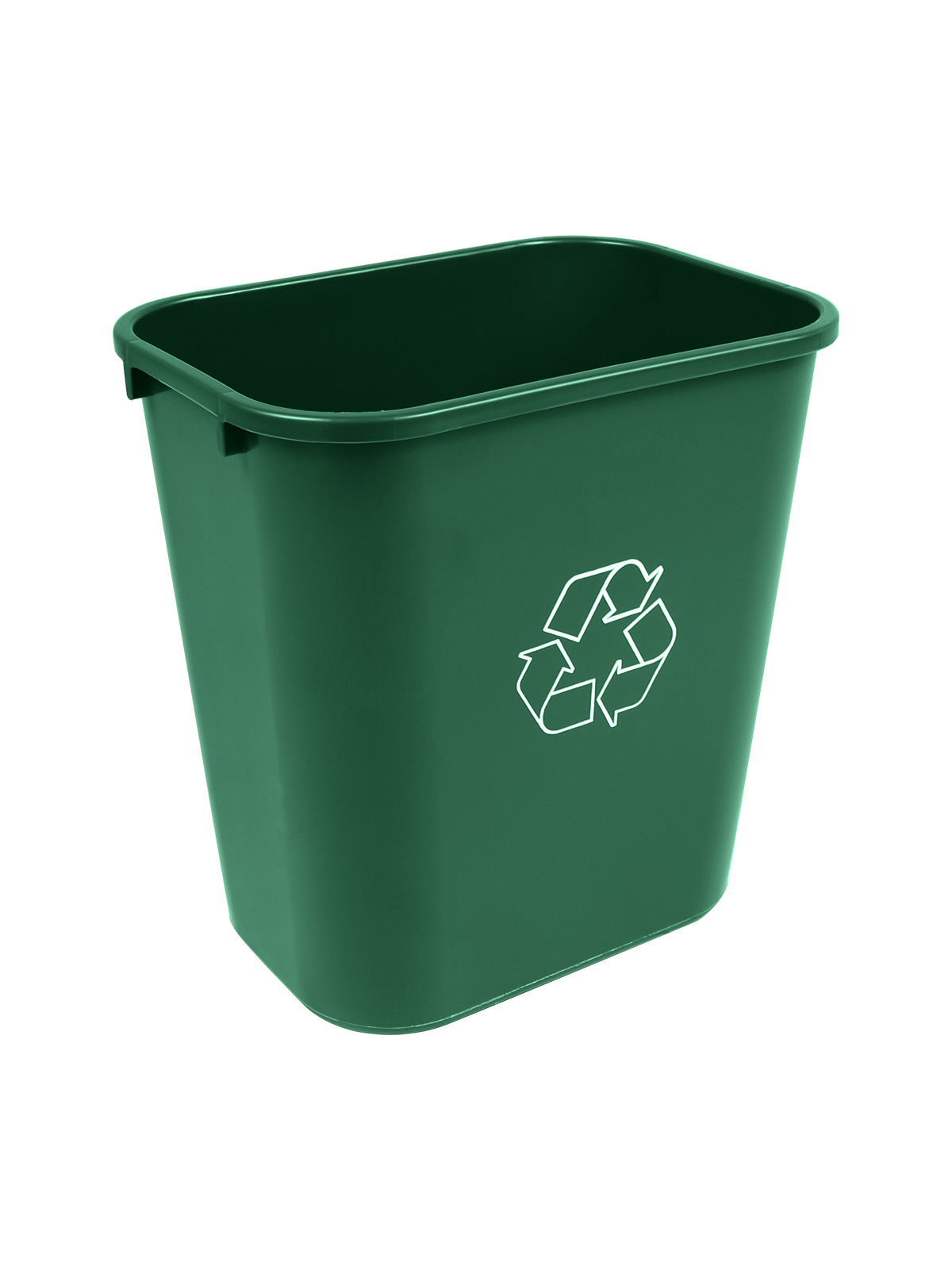 RECYCLING & WASTE BASKET – Single – Body – 28 Q – Mobius Loop – Dark Green PCR