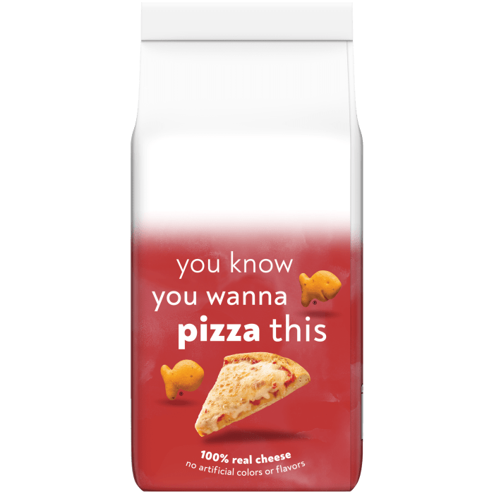 Goldfish® Pizza Baked Snack Crackers, 6.6 oz, bag - Back Image