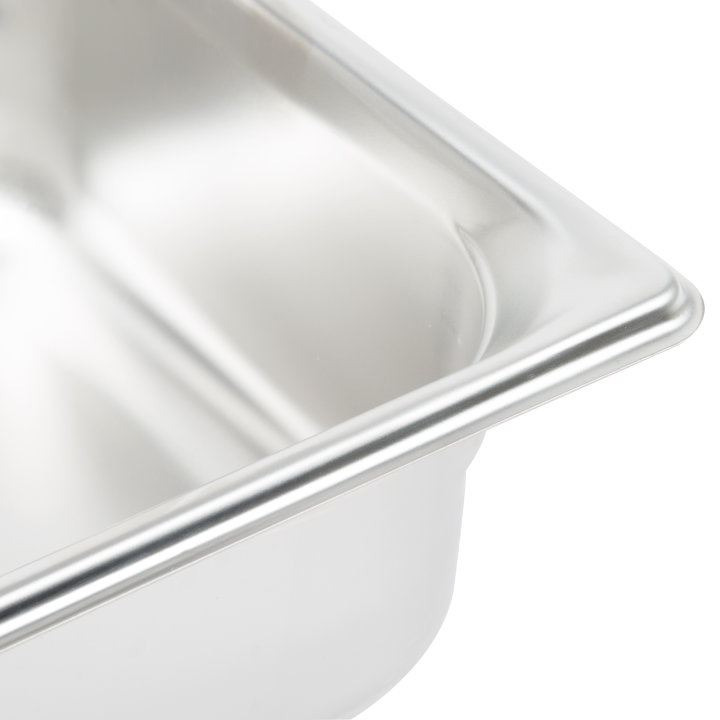 Half-size 4-inch-deep Super Pan 3® stainless steel steam table pan