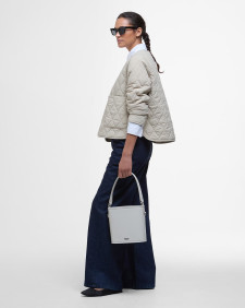 Monroe Quilted Jacket Light Sand/Rosemary Tartan
