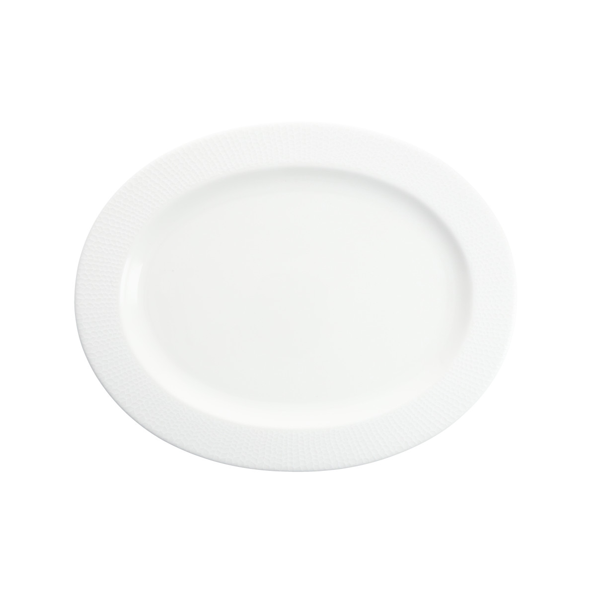Amanda 14" Oval Platter, White