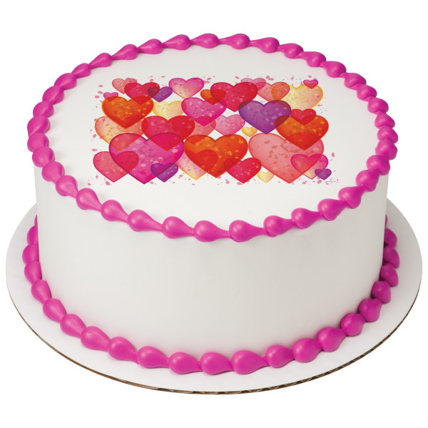 Hearts PhotoCake® Edible Image®